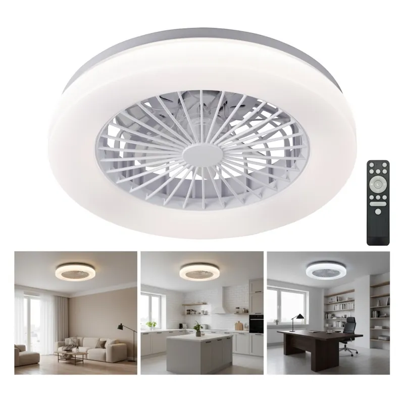 Originální LED Stmívatelné stropní svítidlo s ventilátorem VENTELUX LED/24W/230V 3000/4000/6500K pr. 45 cm bílá + dálkové ovládání