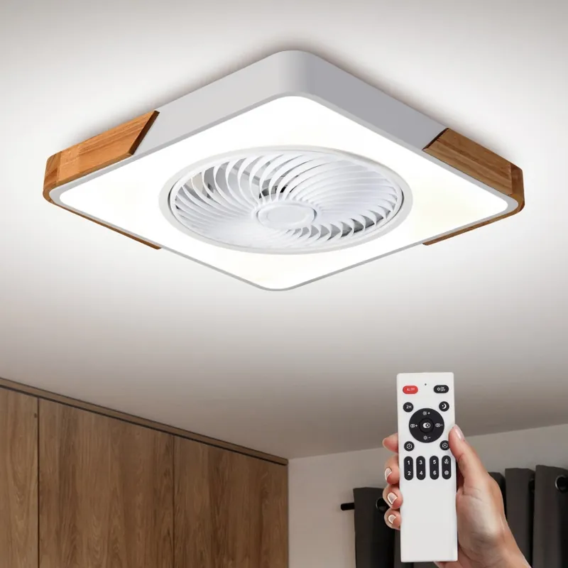 Novinka Brilagi - LED Stmívatelné stropní svítidlo s ventilátorem LED/30W/230V 3000-6500K bílá/dub + dálkové ovládání