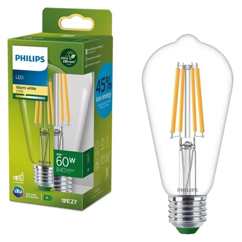 Časově Omezené LED Žárovka ULTRAEFFICIENT VINTAGE Philips ST64 E27/4W/230V 2700K