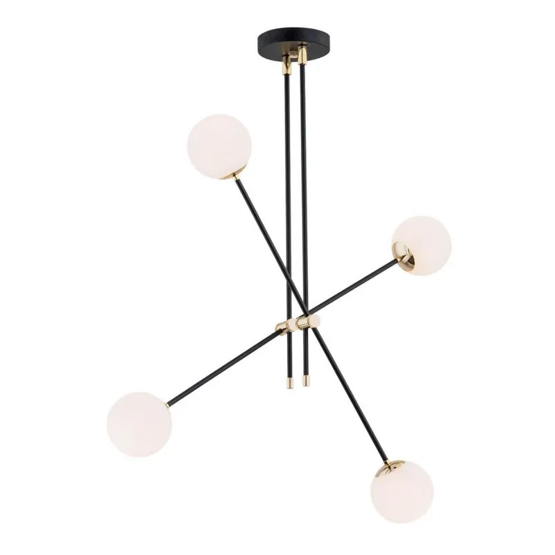 Argon 1696 - Lustr na tyči ABSTRACT 4xE14/7W/230V černá Časově Omezené