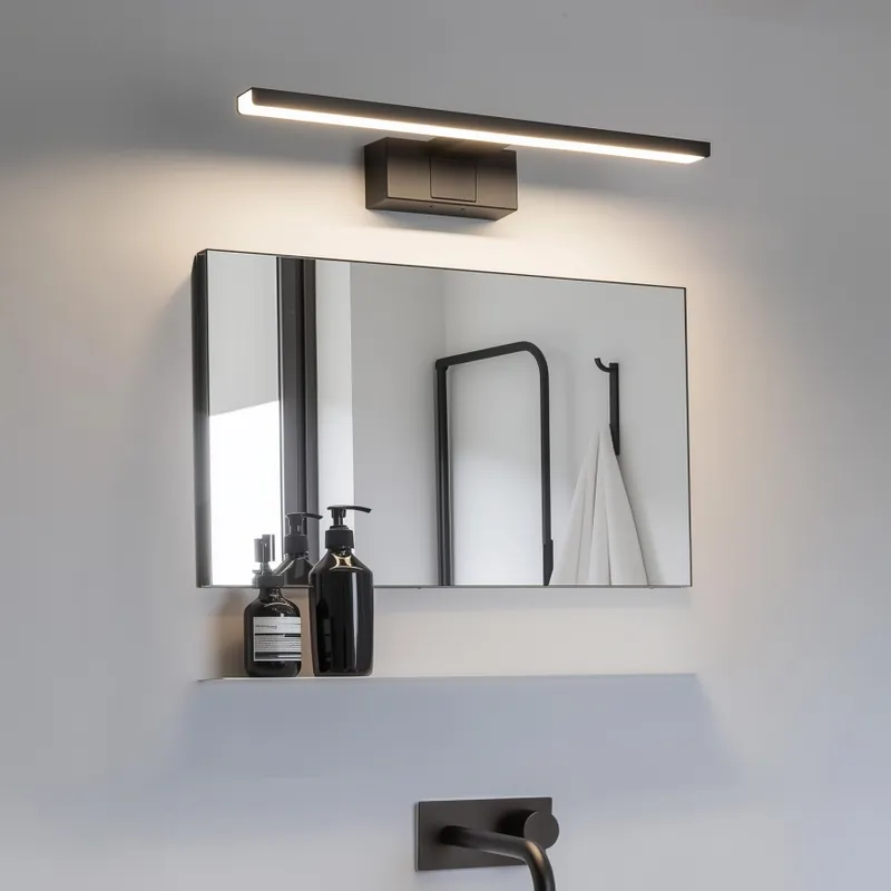 Originální Aigostar - LED Koupelnové osvětlení zrcadla LED/8W/230V 4000K 40 cm IP44 černá