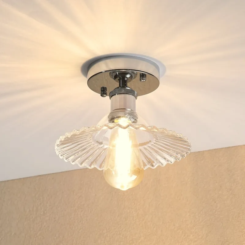 Přisazený lustr TRISH 1xE27/15W/230V lesklý chrom/čirá Ověřený