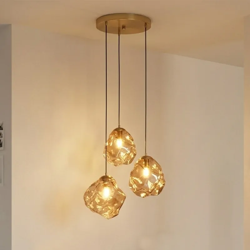 Lustr na lanku CRISTAL 3xE14/15W/230V mosaz/kouřová béžová Přímo Od Výrobce