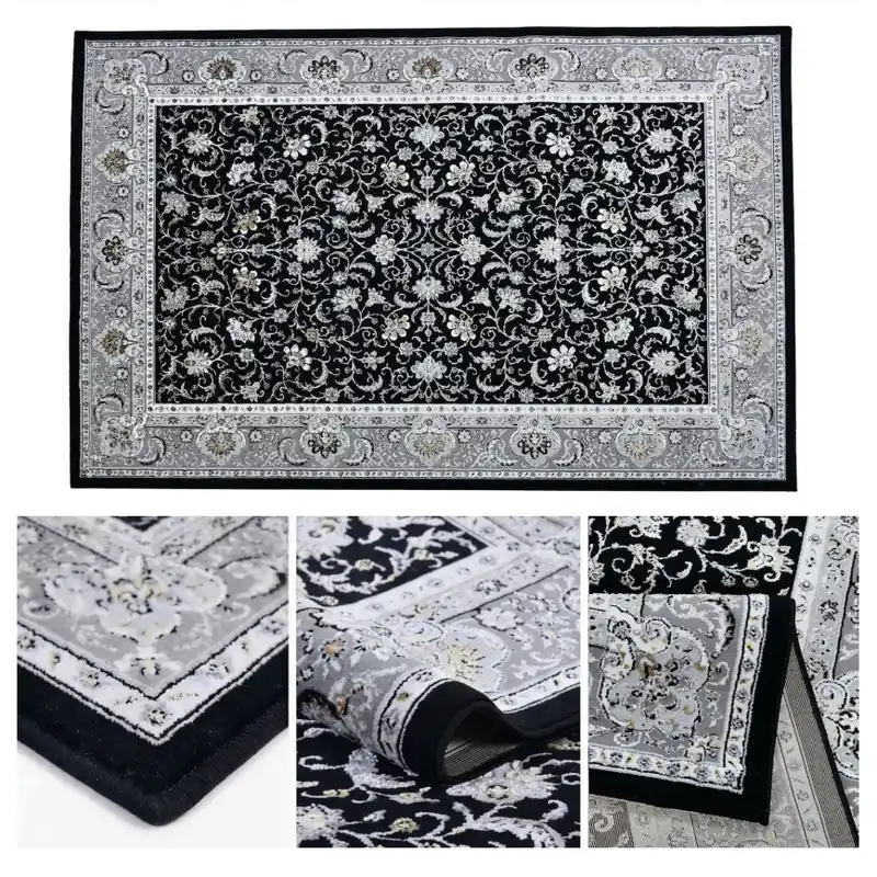 Cenová Bomba Orientální koberec GRECE 120x170 cm 2150 g/m2 černá/šedá/bílá
