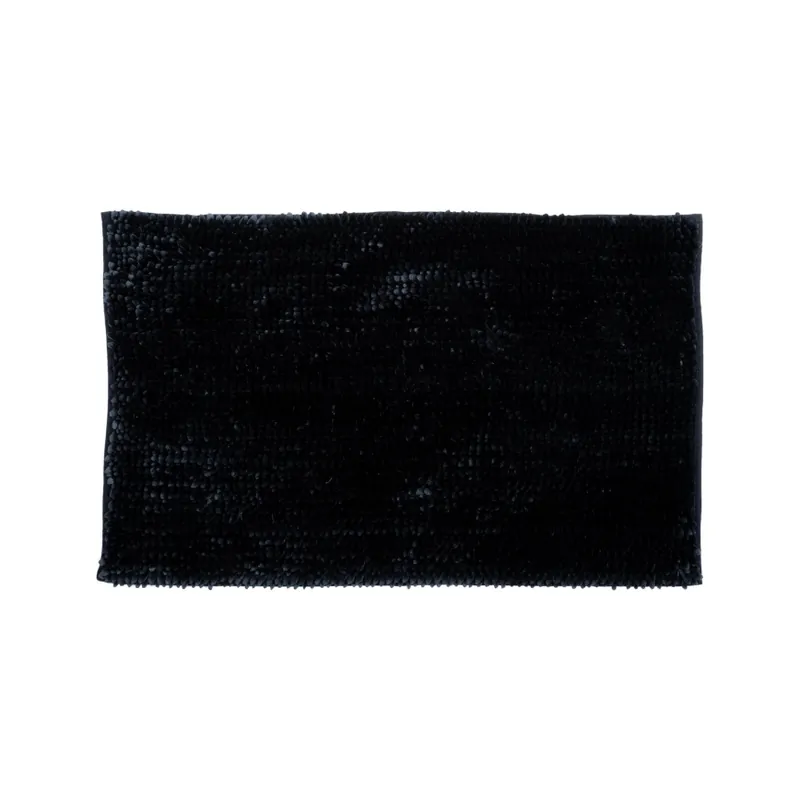 Protiskluzová koupelnová předložka CHENILLE 50x80 cm černá Sezónní Sleva