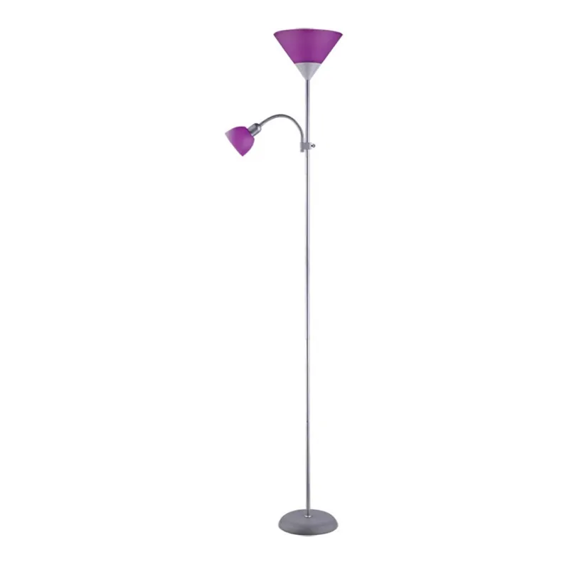 Akční Nabídka Rabalux - Stojací lampa 1xE27/100W+E14/25W šedá/fialová