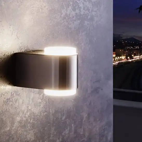 Akční Cena Eglo 95079 - Venkovní nástěnné svítidlo BRIONES 2xLED/3W/230V IP44