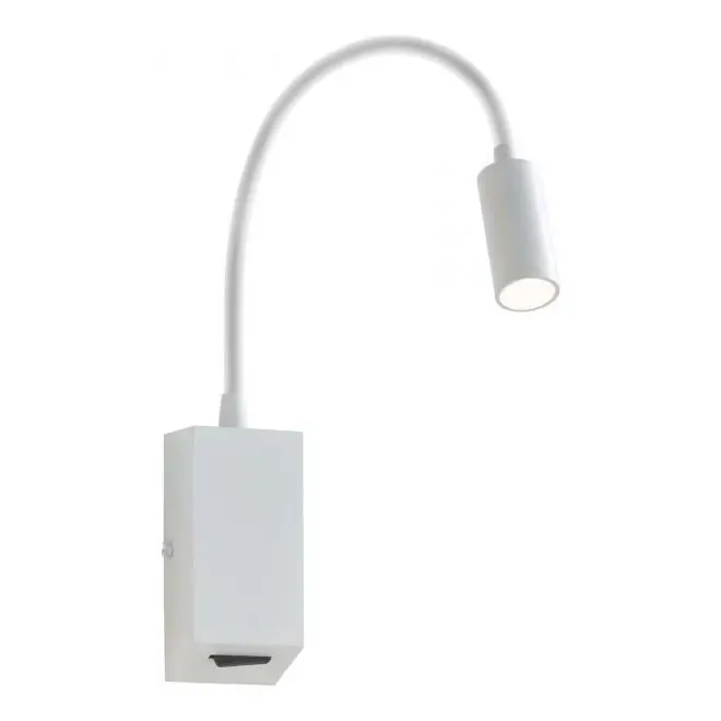 Redo 01-1193 - LED Flexibilní lampička HELLO LED/3W/230V bílá Vysoce Kvalitní