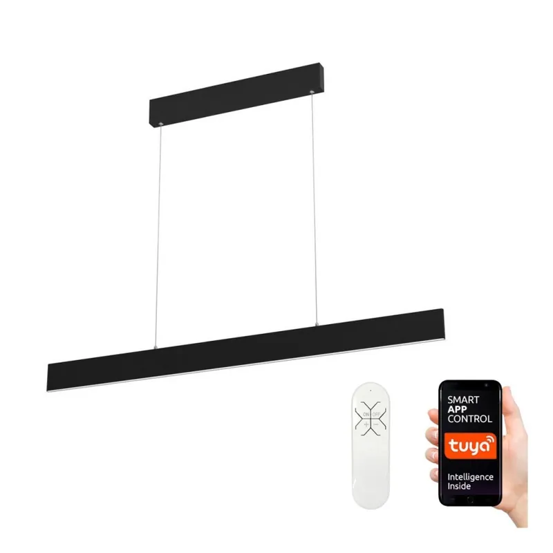 Bezpečná Platba Immax NEO 07076L - LED Stmívatelný lustr na lanku černá LISTON LED/18W/230V Tuya + dálkové ovládání