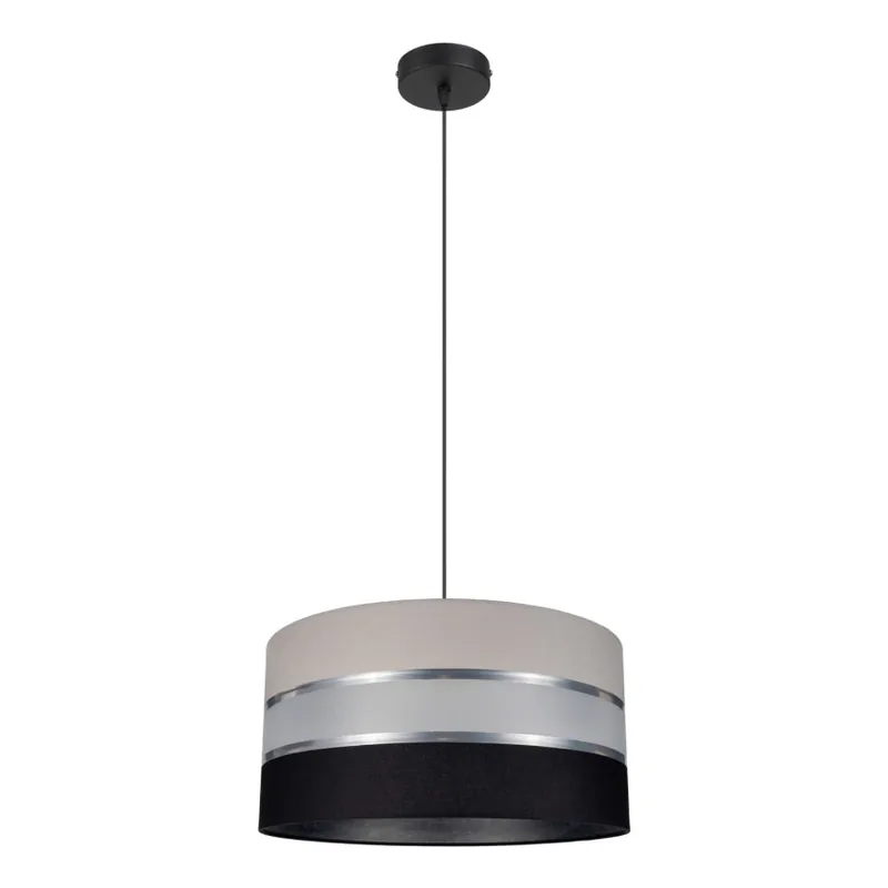 Levný Lustr na lanku CORAL 1xE27/60W/230V černošedá