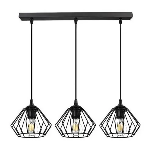 Lustr na lanku CEED 3xE27/60W/230V černá Ihned K Objednání