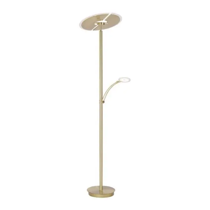 Sleva Paul Neuhaus 673-60 - LED Stmívatelná stojací lampa ARTUR 2xLED/21W/230V+LED/6W zlatá