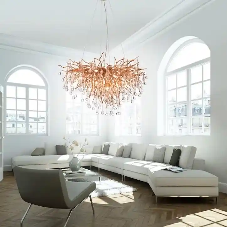 Vysoce Kvalitní Paul Neuhaus 2192-11 - Lustr na lanku ICICLE 10xG9/40W/230V 50x100 cm mosaz