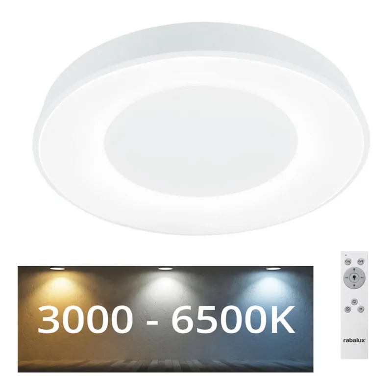 Rabalux - LED Stmívatelné stropní svítidlo LED/38W/230V 3000-6500K bílá + dálkové ovládání pr. 48 cm Odeslání Ihned