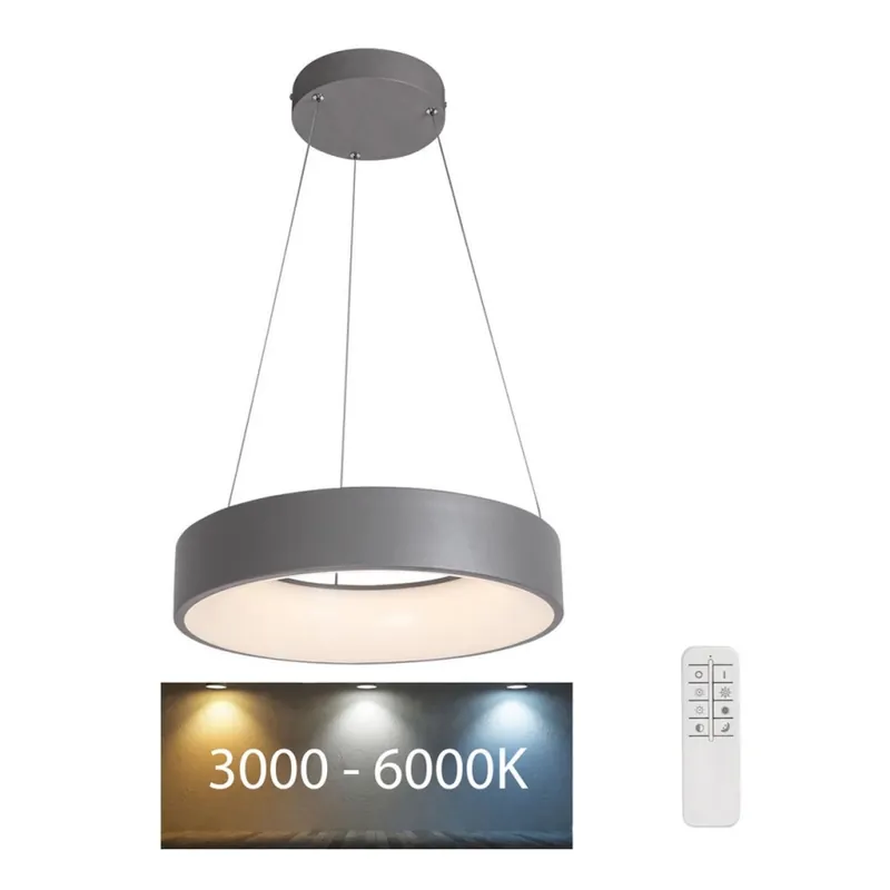 Sezónní Sleva Rabalux - LED Stmívatelný lustr na lanku LED/24W/230V kulatý 3000-6000K + dálkové ovládání