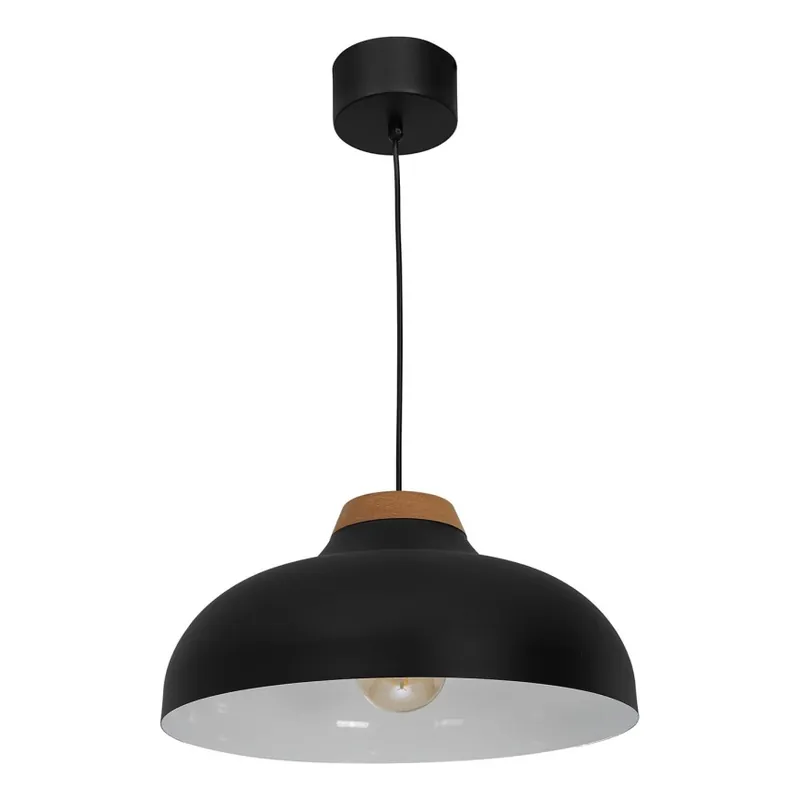 Víkendová Akce Lustr na lanku BURGOS 1xE27/60W/230V buk/černá