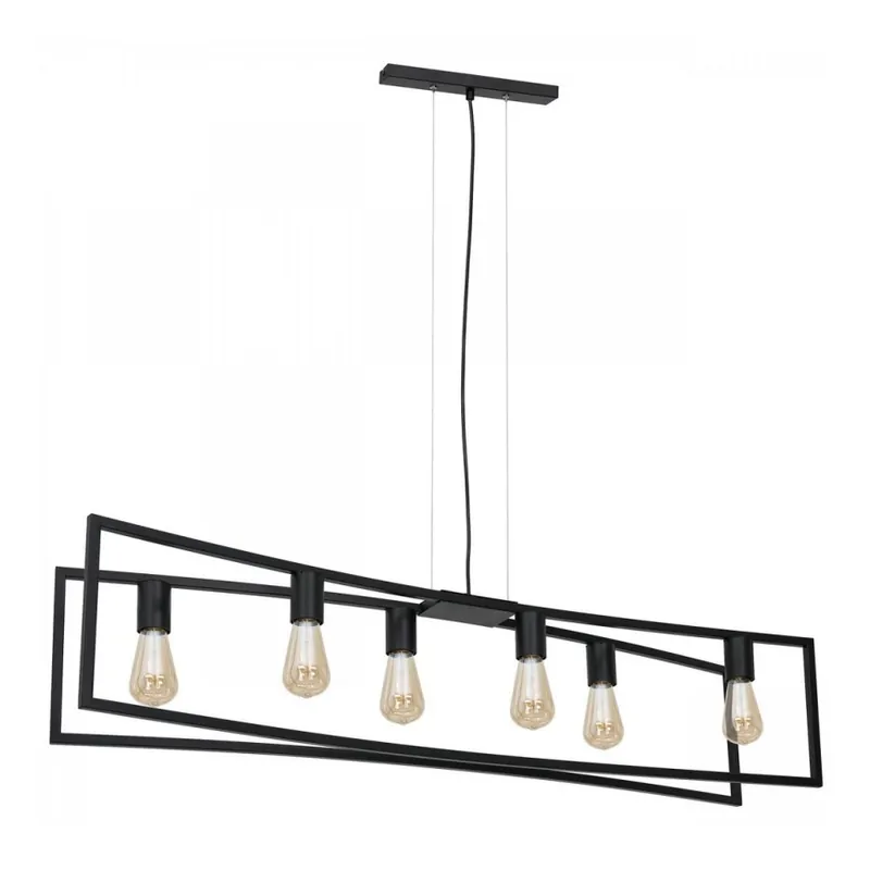 Pouze Dnes Lustr na lanku TUNJA 6xE27/60W/230V černá