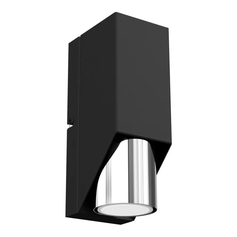 Nástěnné svítidlo WALL 1xGU10/8W/230V černá/lesklý chrom Jen Po Omezenou Doba