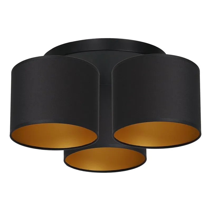 Rychlé Dodání Lustr přisazený ARDEN 3xE27/60W/230V černá/zlatá