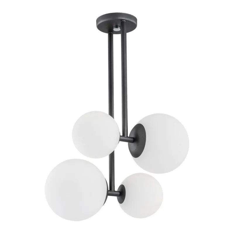 Poslední Šance Argon 1645 - Lustr na tyči ASPEN 4xE27/15W/230V antracit