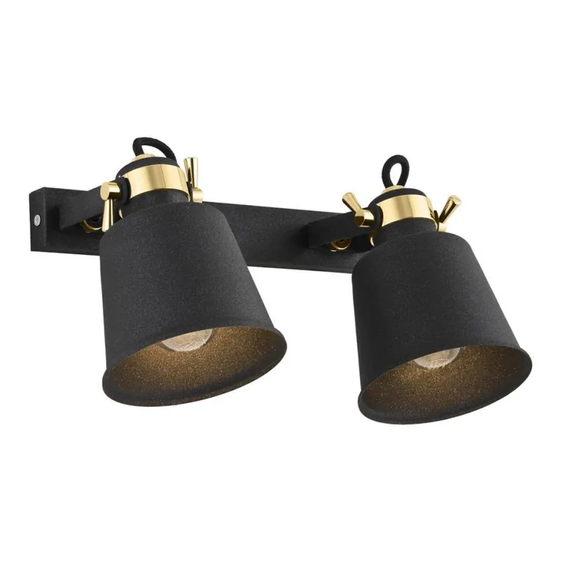 Argon 0876 - Nástěnné bodové svítidlo KONGO 2xE27/15W/230V černá Sezónní Sleva