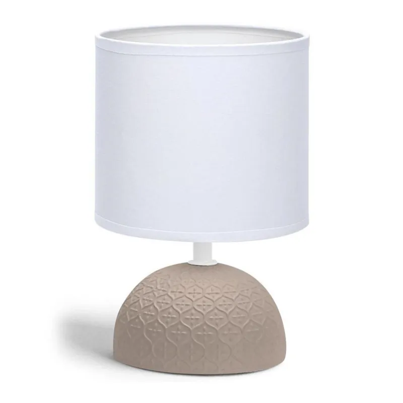 Aigostar - Stolní lampa 1xE14/40W/230V hnědá/bílá Víkendová Akce