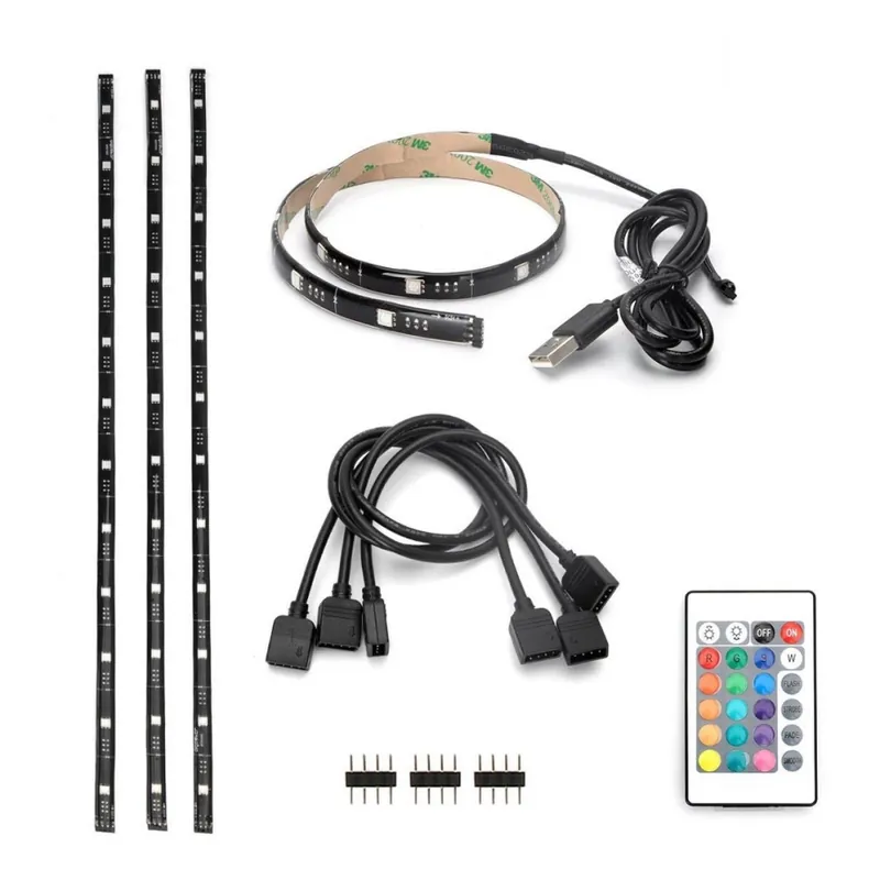 Aigostar - SADA 4x LED RGB Stmívatelný pásek 0,5m LED/2,5W/5V IP65 +DO Cenový Hit