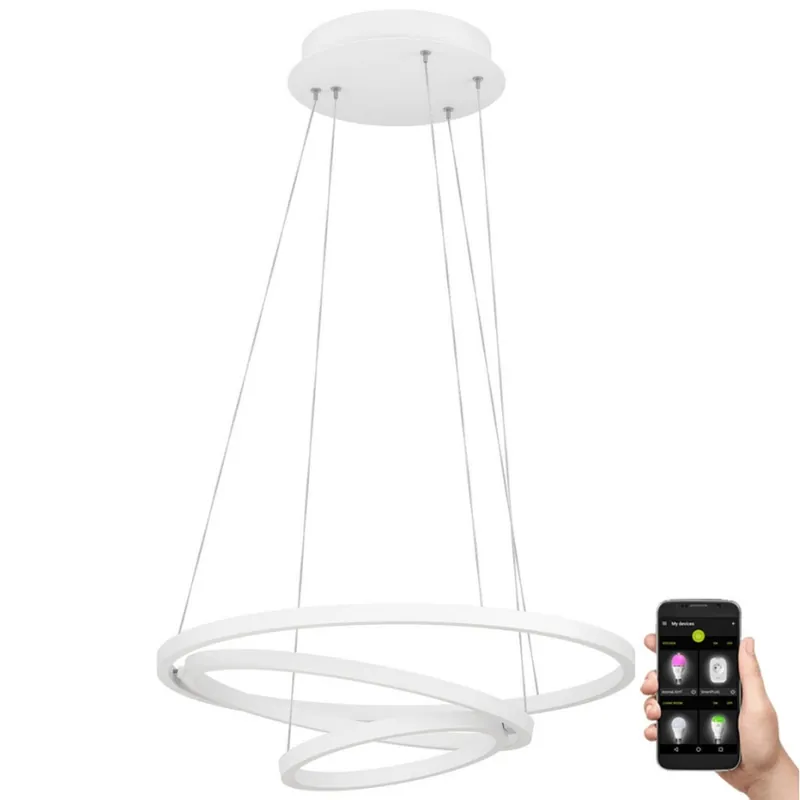 Nová Kolekce Eglo - LED Stmívatelný lustr na lanku LED/43,2W/230V bílá