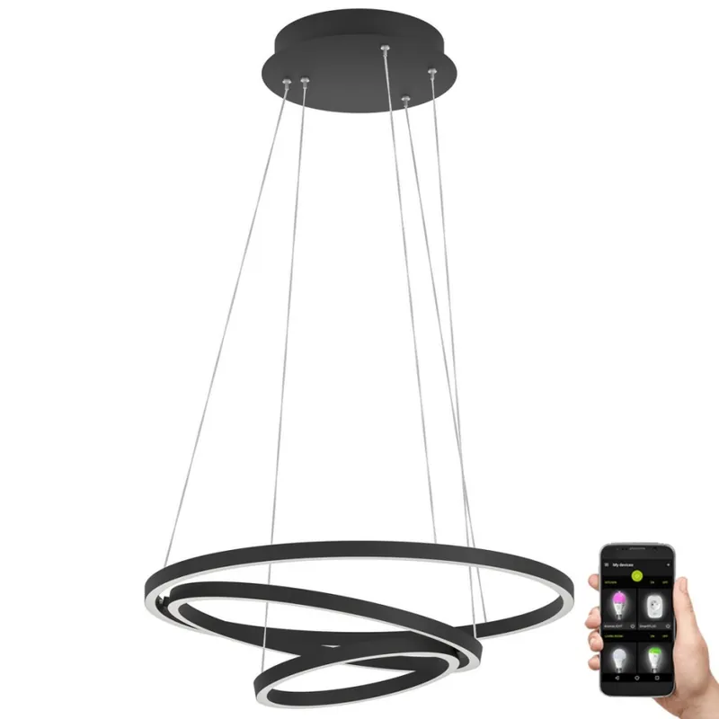 Akční Nabídka Eglo - LED Stmívatelný lustr na lanku LED/43,2W/230V černá