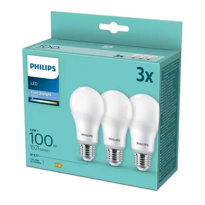 SADA 3x LED Žárovka Philips A67 E27/13W/230V 6500K Dokud Zásoby Vydrží