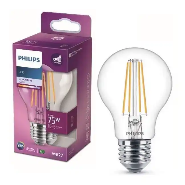 LED Žárovka VINTAGE Philips A60 E27/8,5W/230V 4000K Objednat Nyní