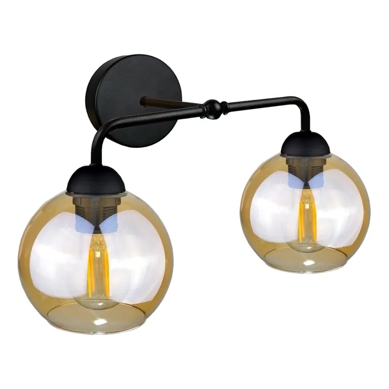 Poslední Šance Nástěnné svítidlo MELLE BLACK 2xE27/60W/230V