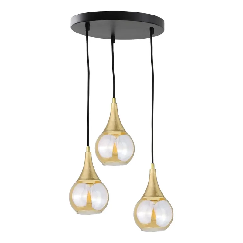 Lustr na lanku LACRIMA HONEY 3xE27/60W/230V pr. 30 cm Poslední Šance