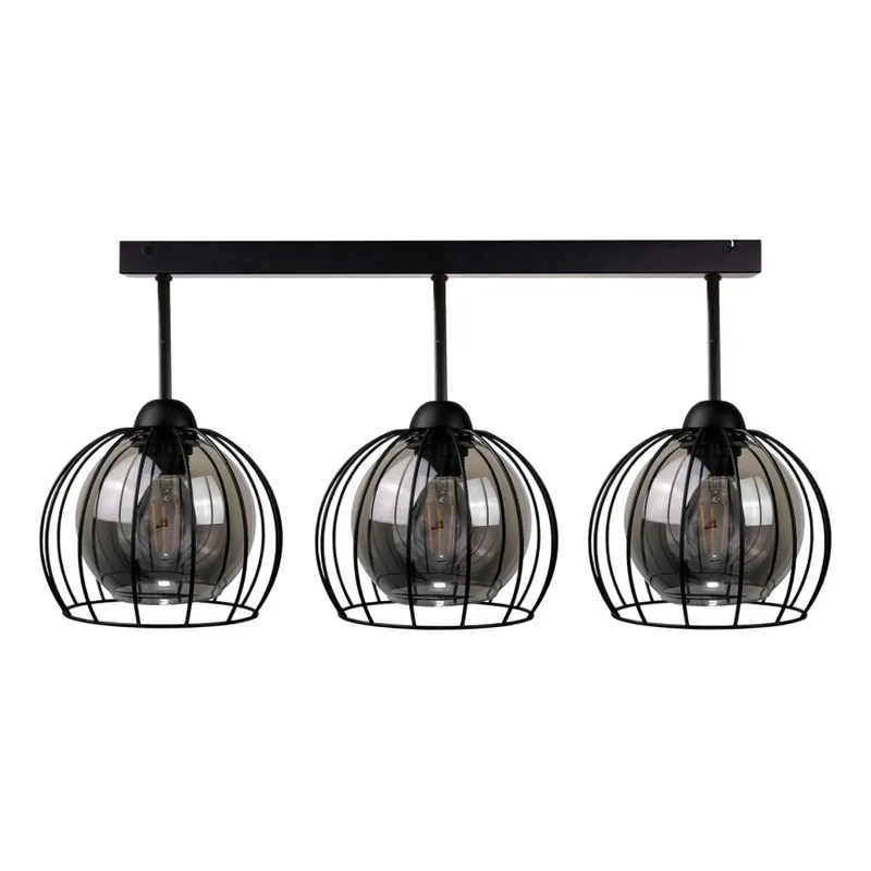 Expresní Doručení Přisazený lustr SOLO BLACK 3xE27/60W/230V