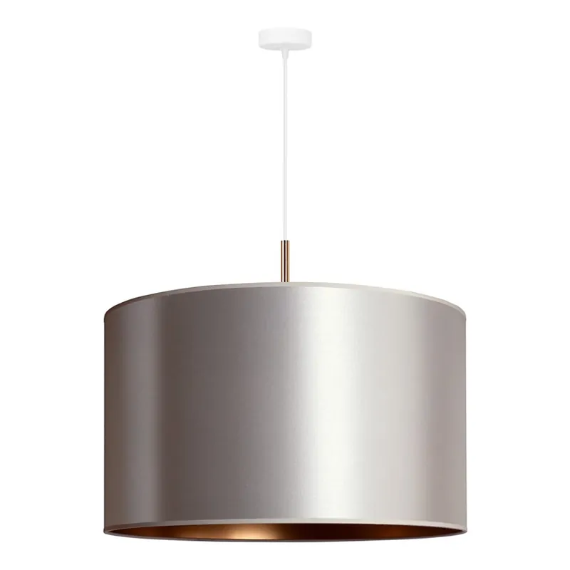 Vysoce Kvalitní Duolla - Lustr na lanku CANNES 1xE27/15W/230V pr. 50 cm stříbrná/měděná