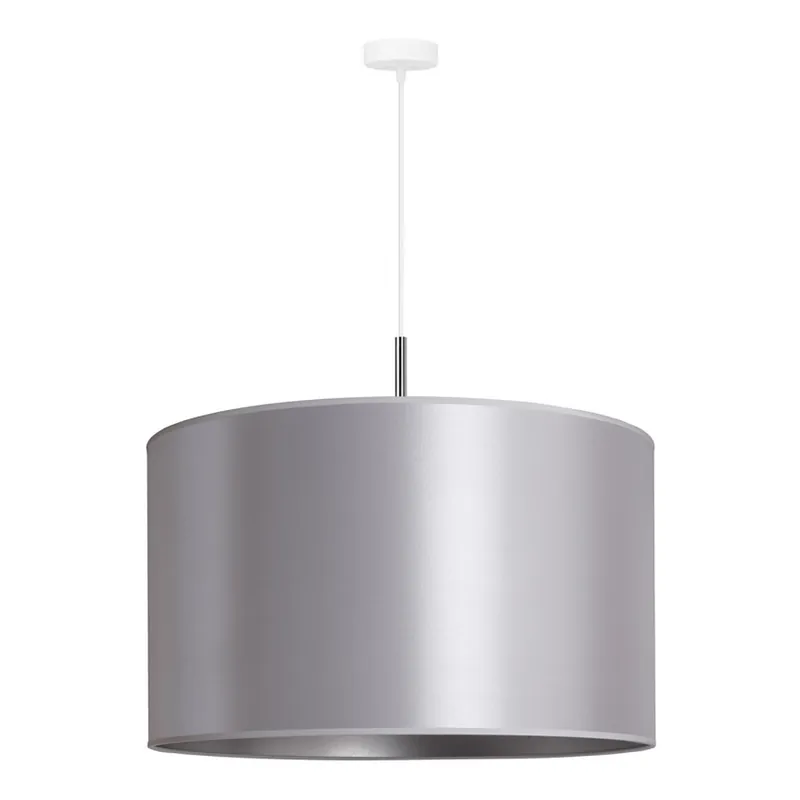 Nejlepší Volba Duolla - Lustr na lanku CANNES 1xE27/15W/230V pr. 50 cm stříbrná