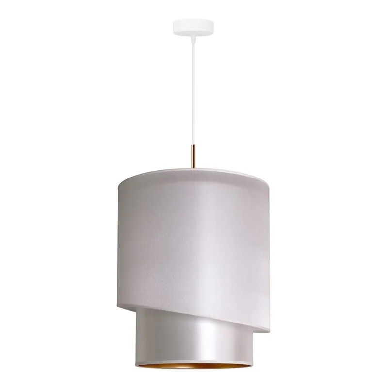 Výhodná Nabídka Duolla - Lustr na lanku PARIS 1xE27/15W/230V pr. 40 cm stříbrná/zlatá