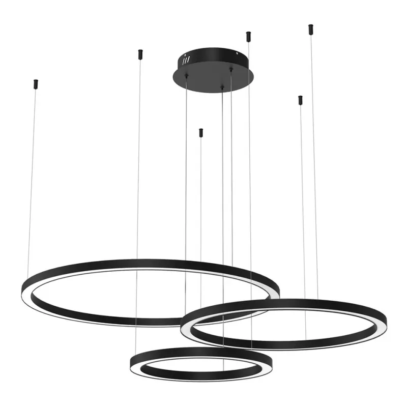 Aktuální LED Lustr na lanku GALAXIA LED/85W/230V černá