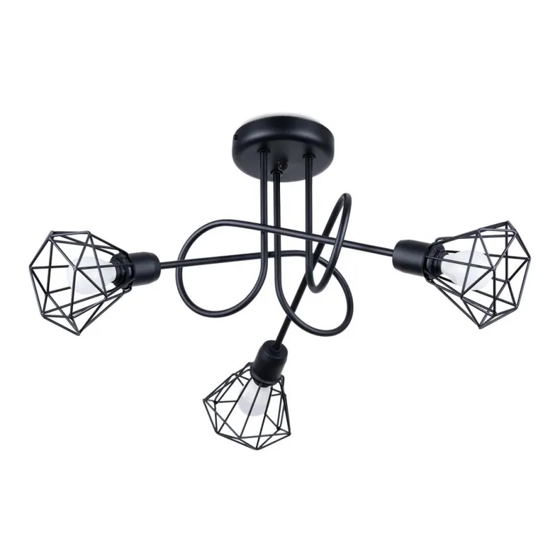 Lustr na tyči ARTEMIS 3xE14/40W/230V černá Nejlepší Cena