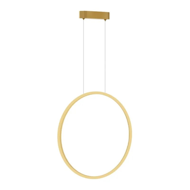 Horká Nabídka LED Lustr na lanku SATURNO LED/28W/230V pr. 50 cm IP44 zlatá