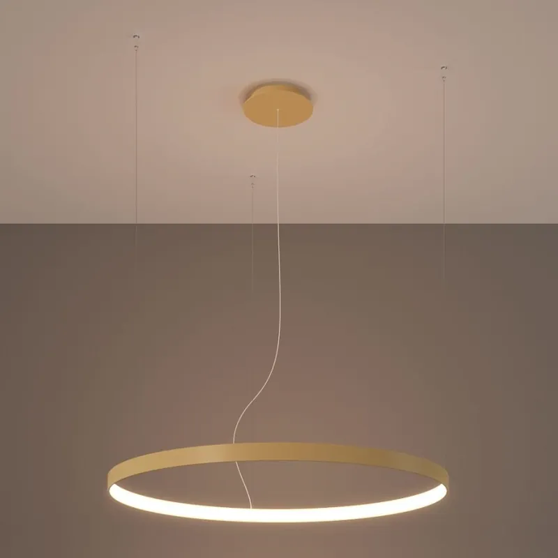 Akce Thoro TH.174 - LED Lustr na lanku RIO LED/50W/230V CRI 90 3000K pr. 78 cm zlatá
