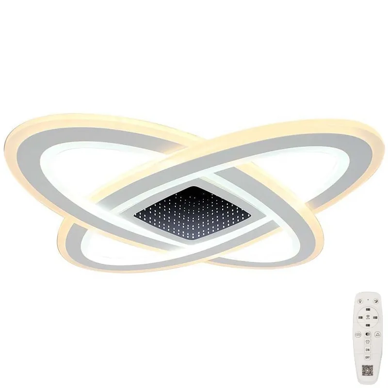 Sezónní Sleva LED Stmívatelné stropní svítidlo LED/130W/230V 3000-6500K 62x62 cm + dálkové ovládání
