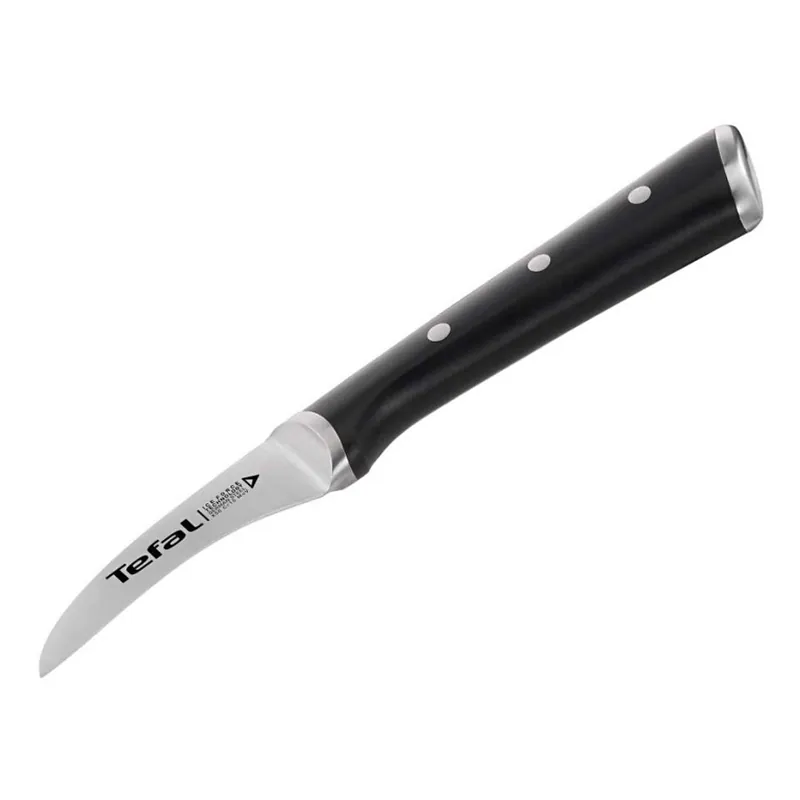 Dokud Zásoby Vydrží Tefal - Nerezový nůž vykrajovací ICE FORCE 7 cm lesklý chrom/černá