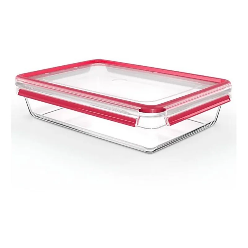 Tefal - Dóza na potraviny 3 l MSEAL GLASS červená/sklo Vrácení Zdarma
