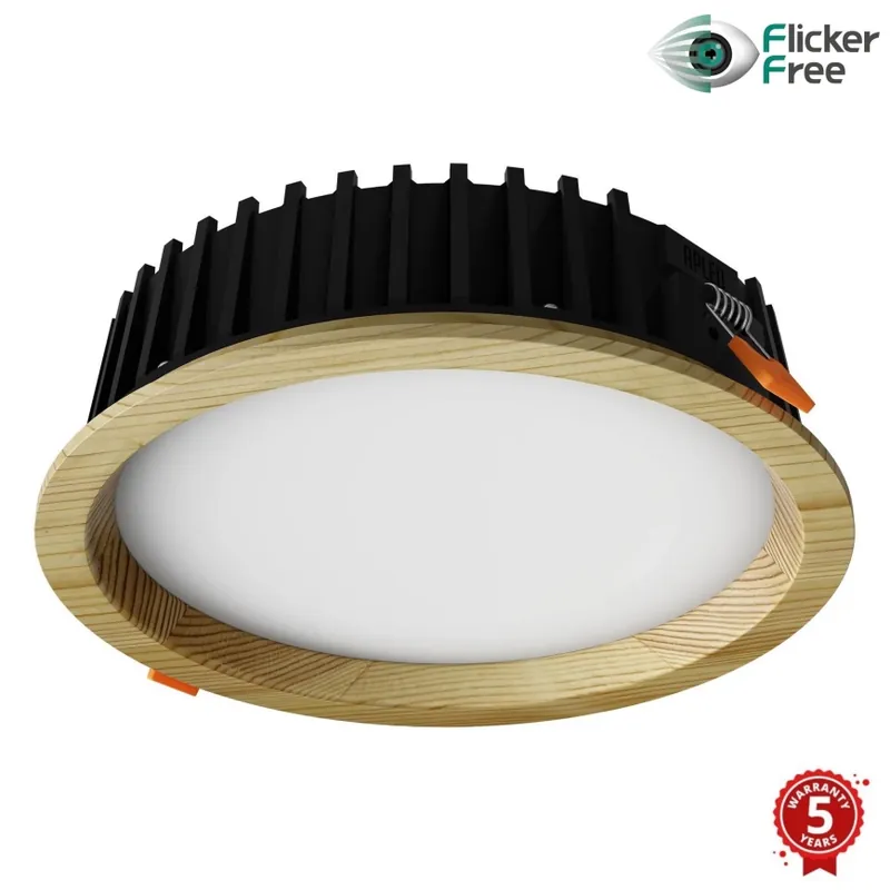 APLED - LED Podhledové svítidlo RONDO WOODLINE LED/12W/230V 3000K pr. 20 cm borovice masiv Levný