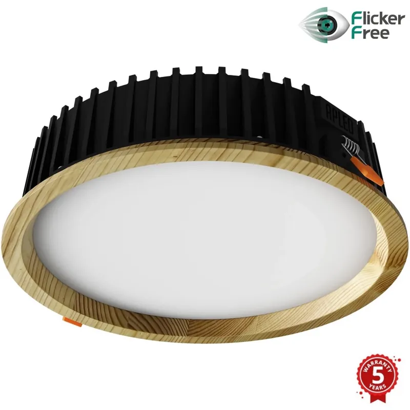 APLED - LED Podhledové svítidlo RONDO WOODLINE LED/18W/230V 3000K pr. 26 cm borovice masiv Levný