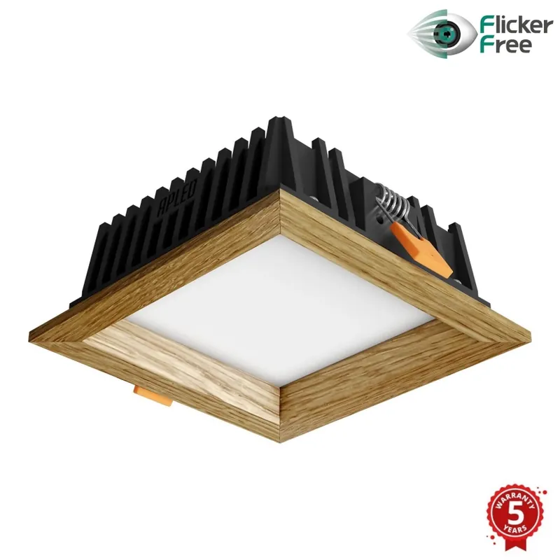 Nejprodávanější APLED - LED Podhledové svítidlo SQUARE WOODLINE LED/6W/230V 3000K 12x12 cm dub masiv