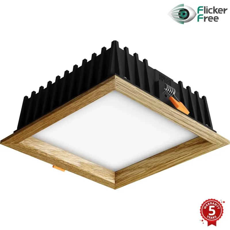 APLED - LED Podhledové svítidlo SQUARE WOODLINE LED/12W/230V 4000K 17x17 cm dub masiv Finální Výprodej