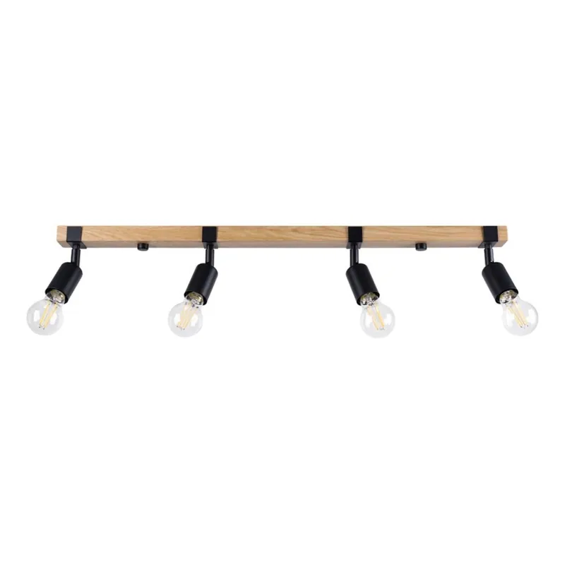 Bodové svítidlo ZUCA 4xE27/15W/230V černá/dub Kup Teď