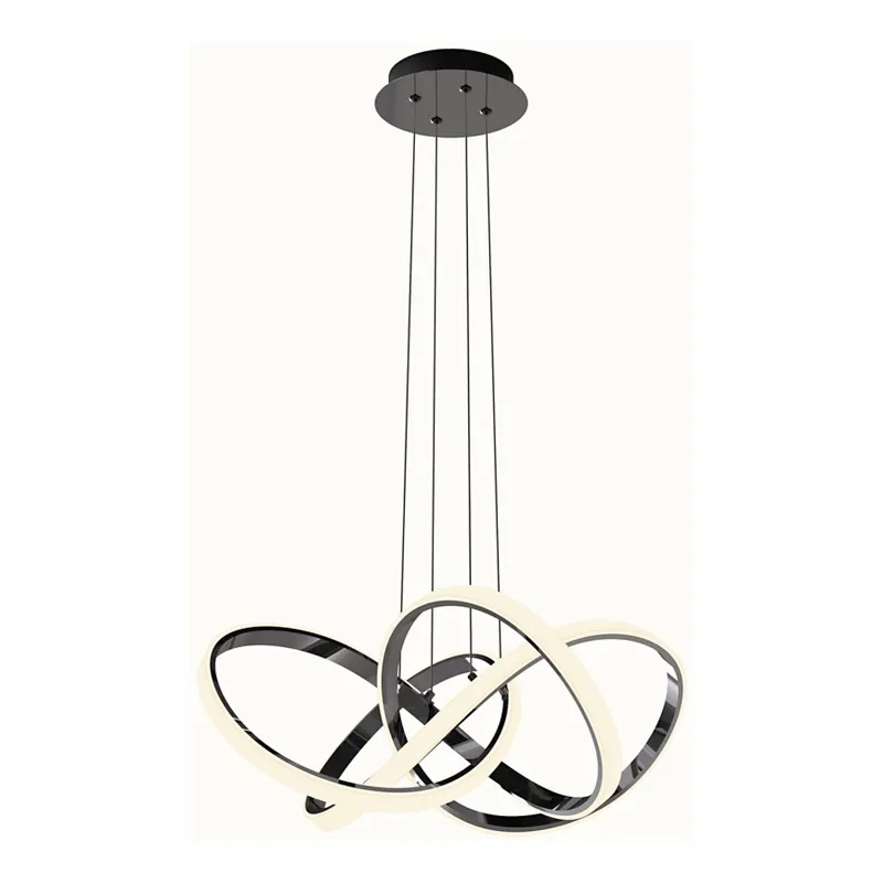 Wofi 6134-105L - LED Stmívatelný lustr na lanku INDIGO LED/50W/230V černá/lesklý chrom Vysoce Kvalitní